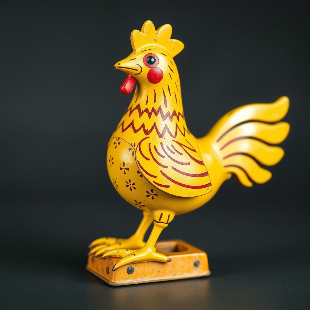 Dutch Meadow Hopper wind-up yellow chicken overview